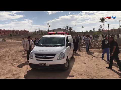 شاهد تشييع جثمان الطالب المراكشي الذي قتل بالرصاص