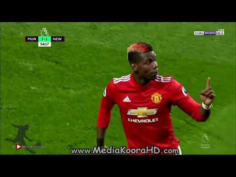 شاهد اليونايتد يضرب نيوكاسل برباعية ويعود لسكة الانتصارات