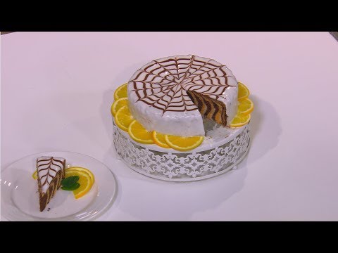 شاهد طريقة إعداد زيبرا كيك بالكاكاو و البرتقال