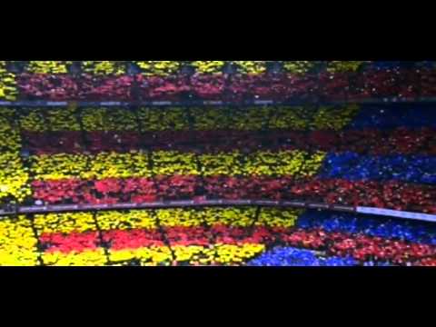 تيفو جميل لجماهير برشلونة أمام الغريم مدريد