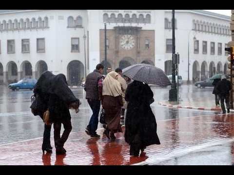 بالفيديو تساقط أمطار غزيرة على إقليم الحوس