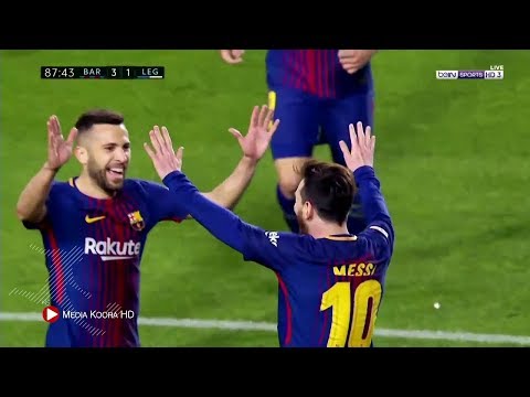 هاتريك ميسي يقود برشلونة للفوز على ليغانيس بثلاثية