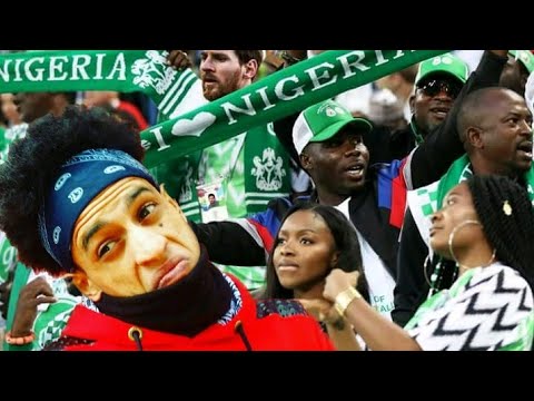 شاهد مغربي يخلق الحدث وسط جمهور المنتخب النيجيري