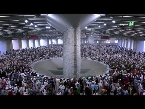 شاهد حجاج بيت الله الحرام يواصلون رمي الجمرات في ثالث أيام التشريق