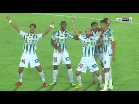 شاهد  محسن ياجور يسجل الهدف الرابع للرجاء و الثاني له في مرمى الحسيمة