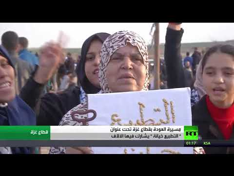 استمرار مسيرات العودة في قطاع غزة بمشاركة الآلاف