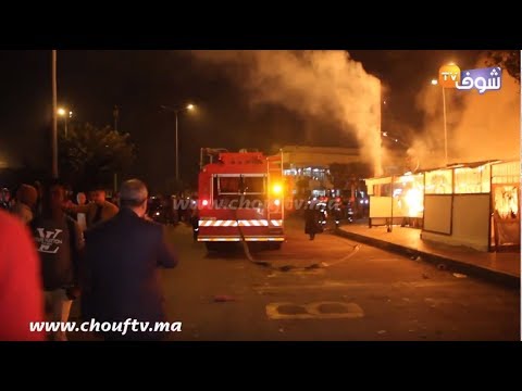 تفاصيل الحريق المهول بمخيم مهاجرين الأفارقة في محطة أولاد زيان