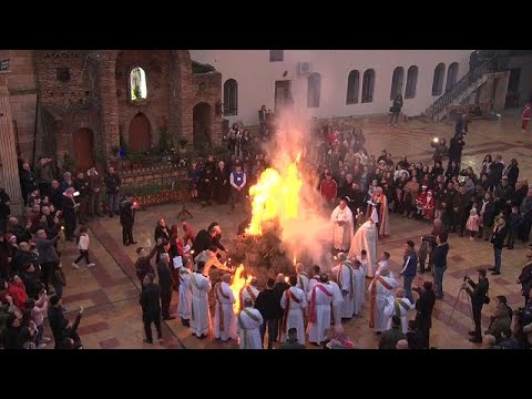 شاهد احتفالات مسيحيو العراق بعيد الميلاد المجيد