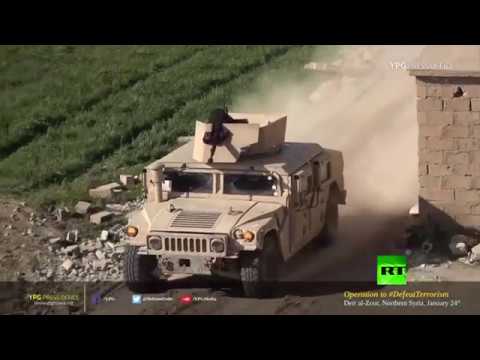 شاهد معارك بين وحدات حماية الشعب ومسلحي داعش في دير الزور