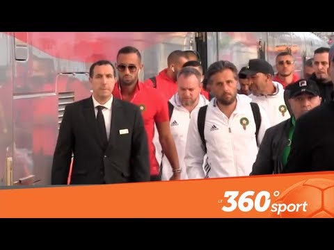 شاهد أجواء حماسية لحظة وصول لاعبي المنتخب المغربي إلى طنجة