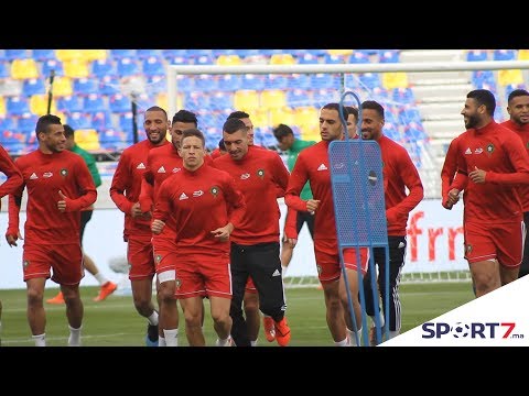 أجواء رائعة في الحصة التدريبية الأخيرة للمنتخب المغربي