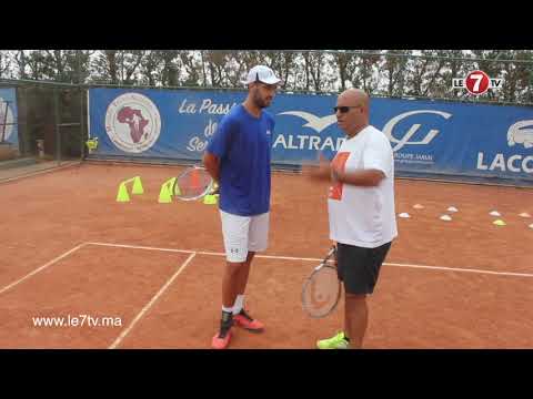 شاهد استعدادات المحترف المغربي في رياضة التنس آدم مندير