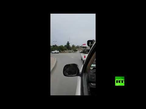 شاهد قوات حرس الجيش السوري تلاحق القوات الأميركية حتى خروجها للعراق