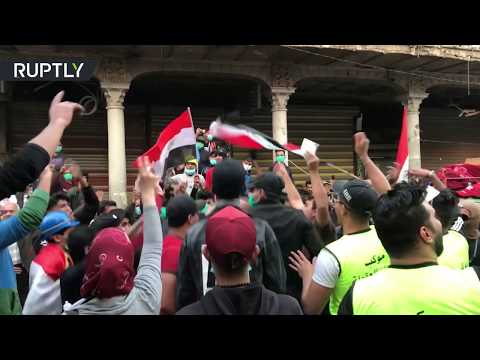 شاهد استمرار الاحتجاجات في بغداد على الرغم من وقوع قتلى وجرحى