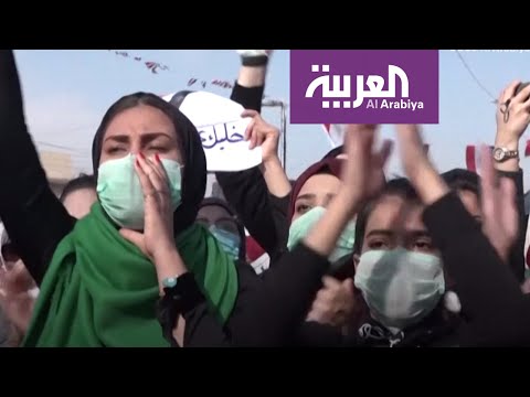 شاهد شعارات الغضب تشتعل في الشارع العراقي ضد إيران وأميركا