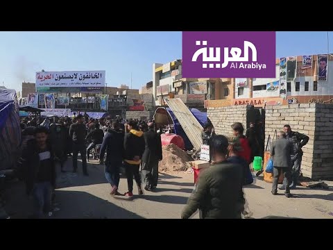 شاهد خيام العراقيون من الطوب والاسمنت لمواجهة رصاص ونيران المجهولين