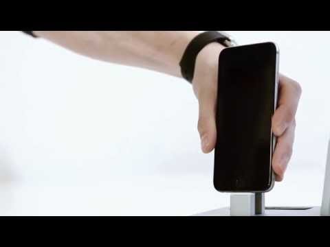 ‏شاهد ‏nudock‏ حامل وشاحن لـ آي فون‎