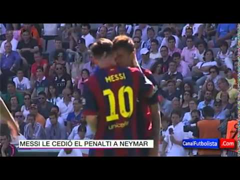 بالفيديو نيمار يشكر ميسي على السماح له بتنفيذ ركلة الجزاء ضد قرطبة