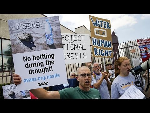 شاهد احتجاجات ضد تصدير نيستلي المياه خارج الولاية