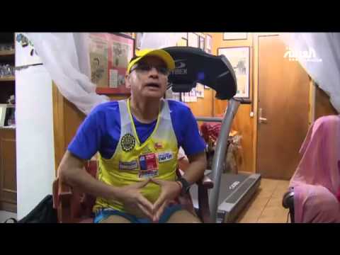 بالفيديو رجل ستيني يقضي أغلب وقته في الرياضة