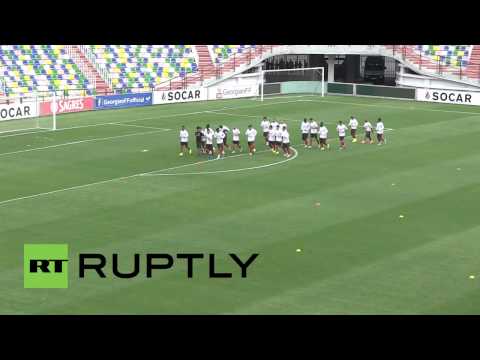 بالفيديو رونالدو وزملاؤه يستعدون لمواجهة أرمينيا