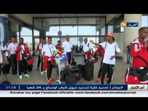 شاهد منتخب السيشل يصل الجزائر لمواجهة الخضر