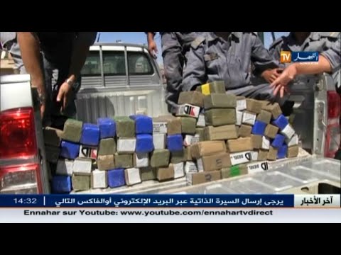 شاهد الجمارك الجزائرية تحبط عملية تهريب مواد مخدرة