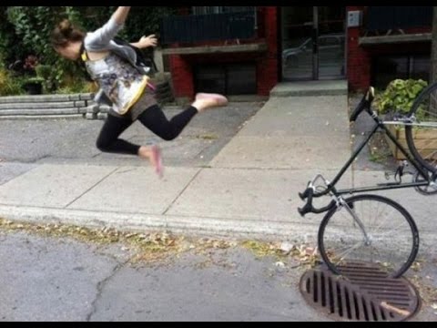 أطرف سقطات قائدي الدراجات