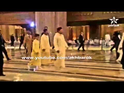 شاهد تنبيه الأمير رشيد من الوقوع في بركة مائية داخل مسجد الحسن الثاني