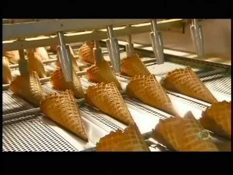 شاهد مراحل تصنيع وتغليف أقماع الآيس كريم