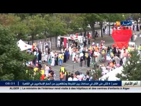بالفيديو الجالية الجزائرية في فرنسا تحتفل بالعيد