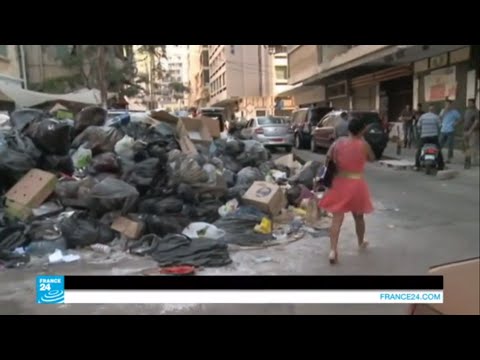 بالفيديو بيروت تغرق في النفايات