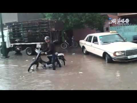 بالفيديو أمطار صيفية تغرق مراكش