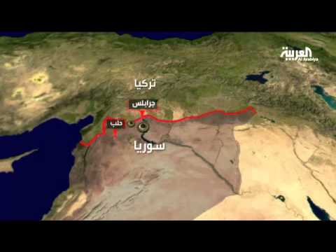 شاهد داعش يفخخ حدود  المنطقة الآمنة على الحدود التركية