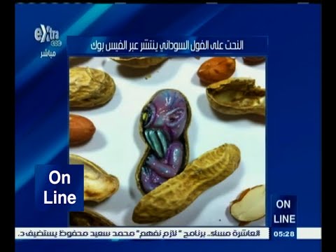 فن النحت على الفول السوداني