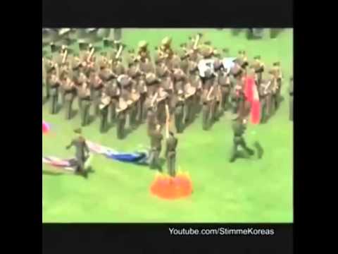 فيديو زعيم كوريا الشمالية يهين العلم الأميركي