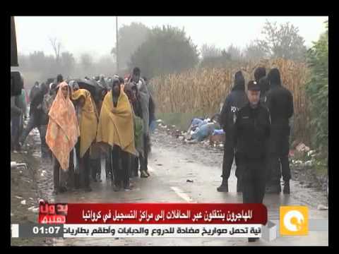 المهاجرون ينتقلون عبر الحافلات إلى مراكز التسجيل في كرواتيا
