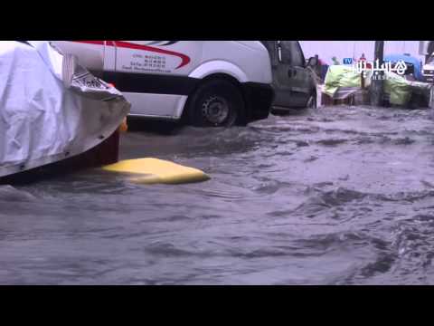 شاهد أثار الفيضانات في طنجة