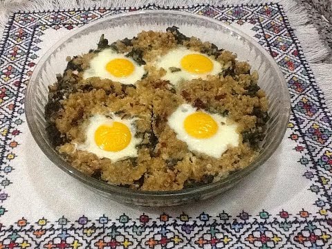 شاهد غراتان السبانخ والبيض الصحية