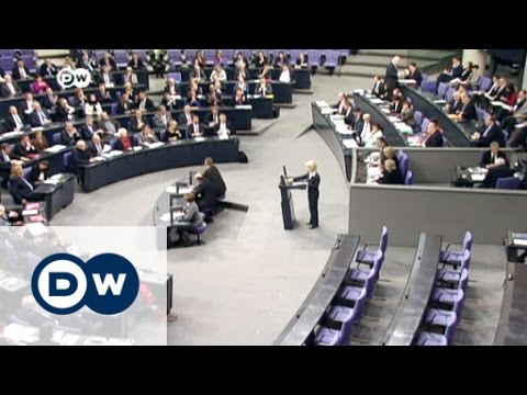 شاهد البرلمان الألماني يناقش المشاركة العسكرية