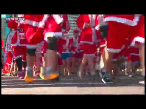 شاهد 3 آلاف سانتا كلوز يركضون من أجل الخير