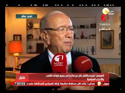 السبسي يشكر الشعب التونسي لمشاركته في الانتخابات