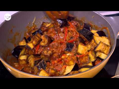 تبولة بالرمان وباذنجان شرمولة