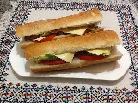 تحضيرسندويش بحشوة الشوارما