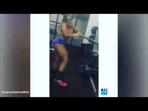 شاهد فاتنة برازيلية تتدرب على التمارين الرياضية