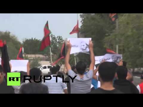 شاهد احتجاجات في شوارع البحرين عقب إعدام النمر