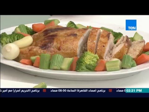 طريقة عمل دجاج مخلي ومحشي بالأرز