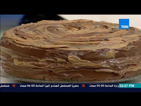 طريقة عمل كيك أزرق بالنوتيلا