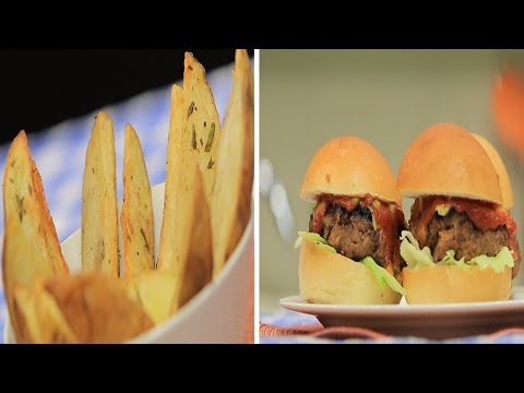 برجر بخلطة مميزة  بطاطس ويدجز ووصفات أخري