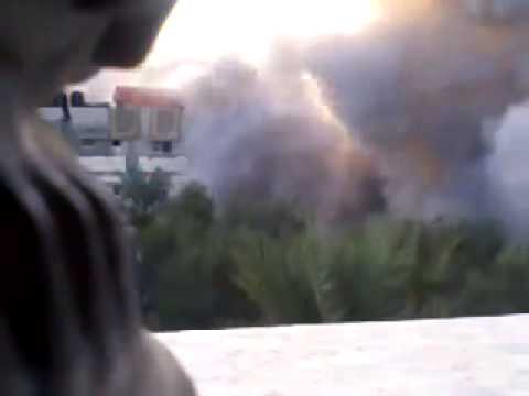 لحظة قصف منزل عائلة فارس في خان يونس